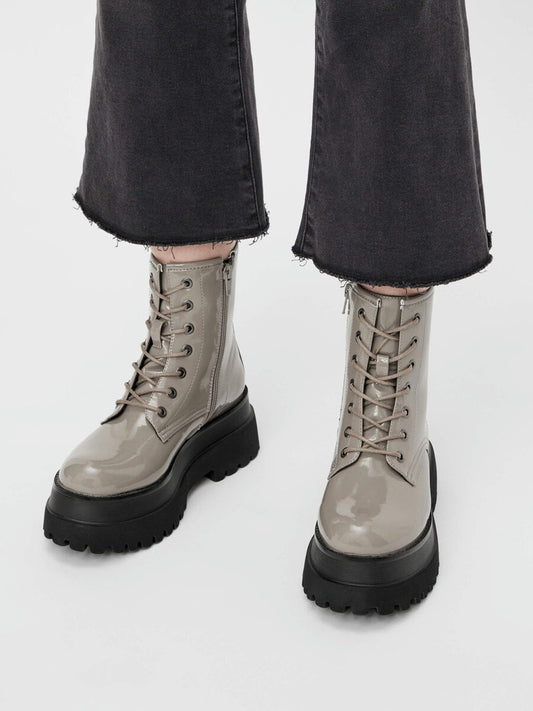 BIAGAS LACE UP PLATFORM BOOT PATENT AQUARIUS Maiharit