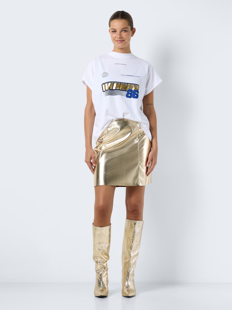 NMMADDIE CLARA PEN PU HW SLIT SKIRT WV Hame