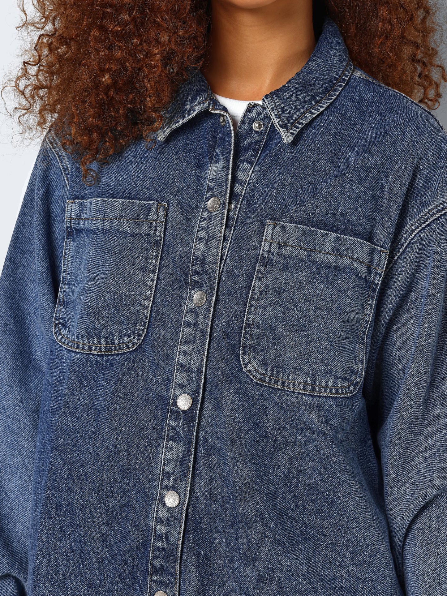 NMALVA L/S DENIM SHACKET Paitatakki