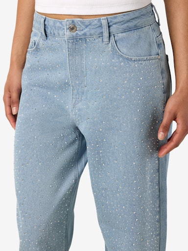 NMJANNEL 2/4 HW LOOSE JEANS F0088LB Farkut