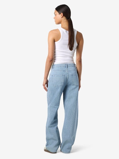 NMJANNEL 2/4 HW LOOSE JEANS F0088LB