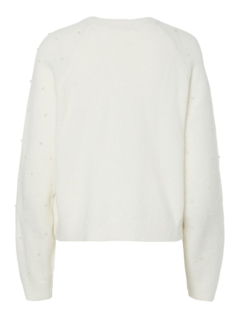 PCPAM LS O-NECK OVERSIZE PEARL KNIT BC Neule