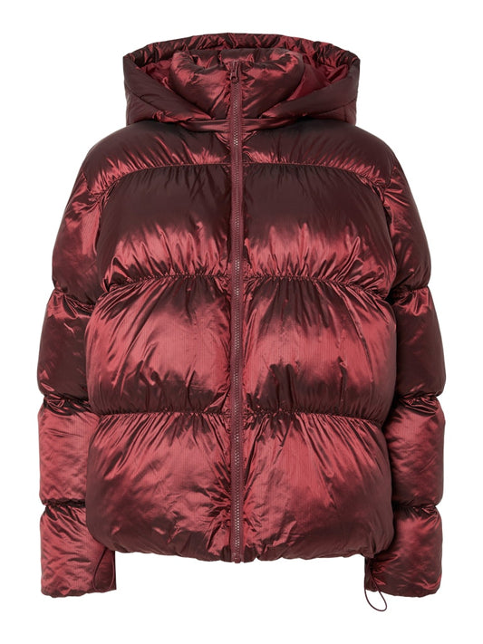 PCMILLA SHINY PUFFER JACKET W. HOOD Toppatakki