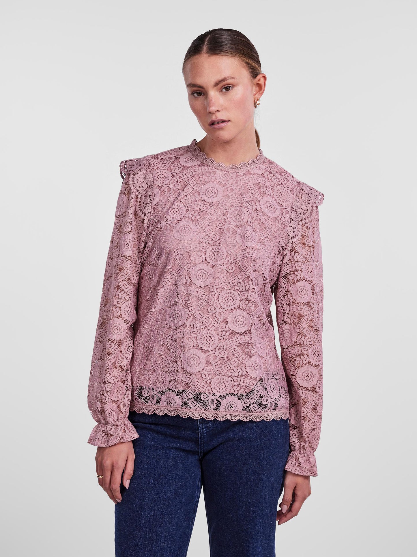 PCOLLINE LS LACE TOP NOOS BC Pusero