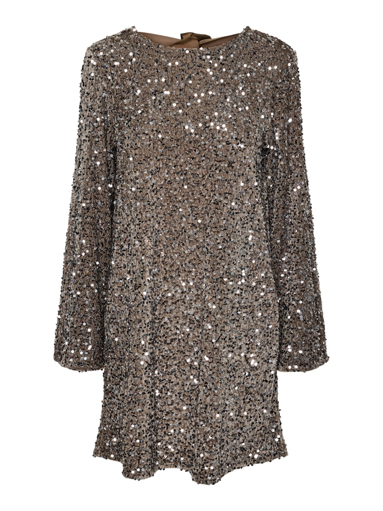 PCKAM LS DEEP BACK BOW DRESS JRS NOOS BC Paljettimekko