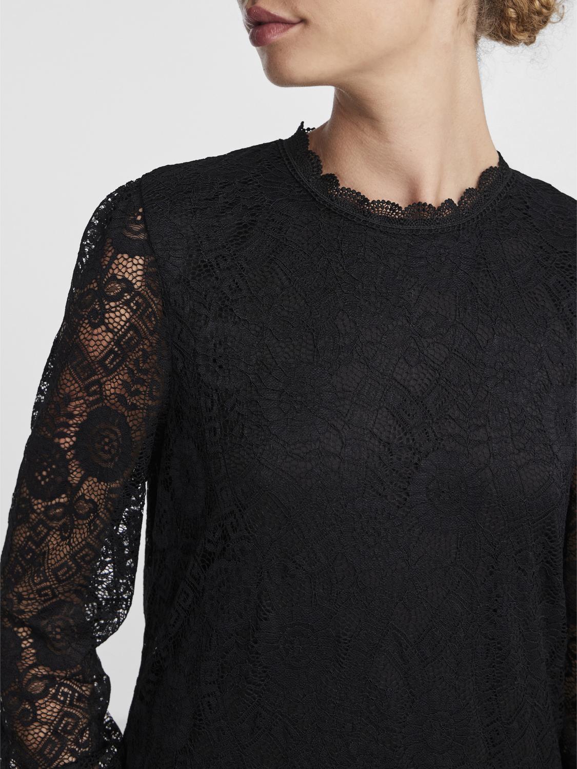 PCOLLINE LS LACE DRESS NOOS Mekko