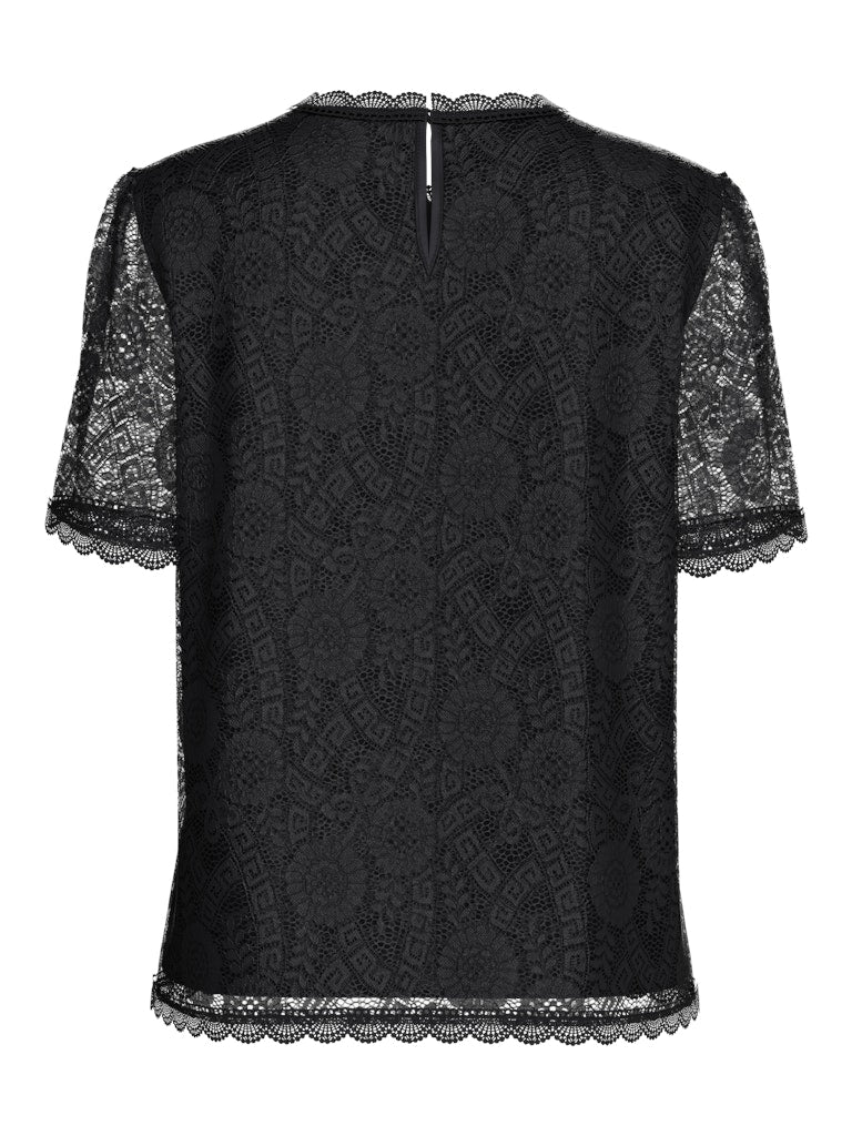 PCOLLINE SS LACE TOP NOOS Pusero