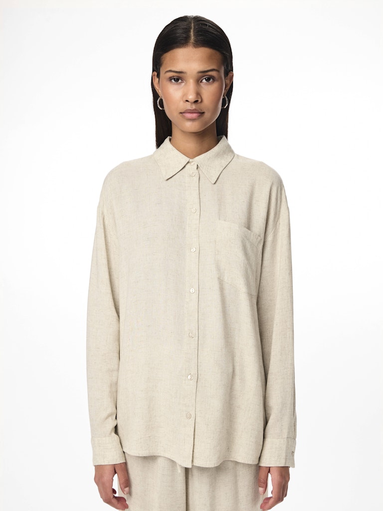 PCPIA LS LOOSE SHIRT WVN NOOS Paitapusero