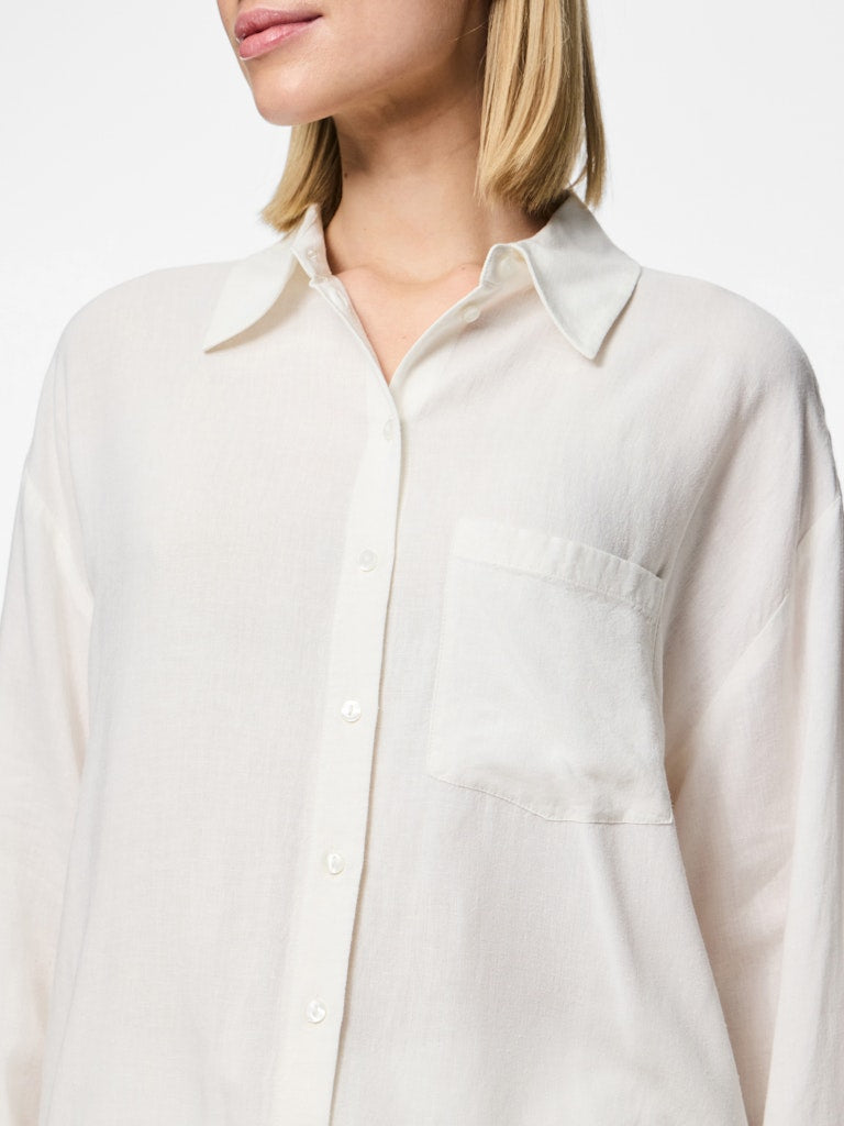 PCPIA LS LOOSE SHIRT WVN NOOS Paitapusero
