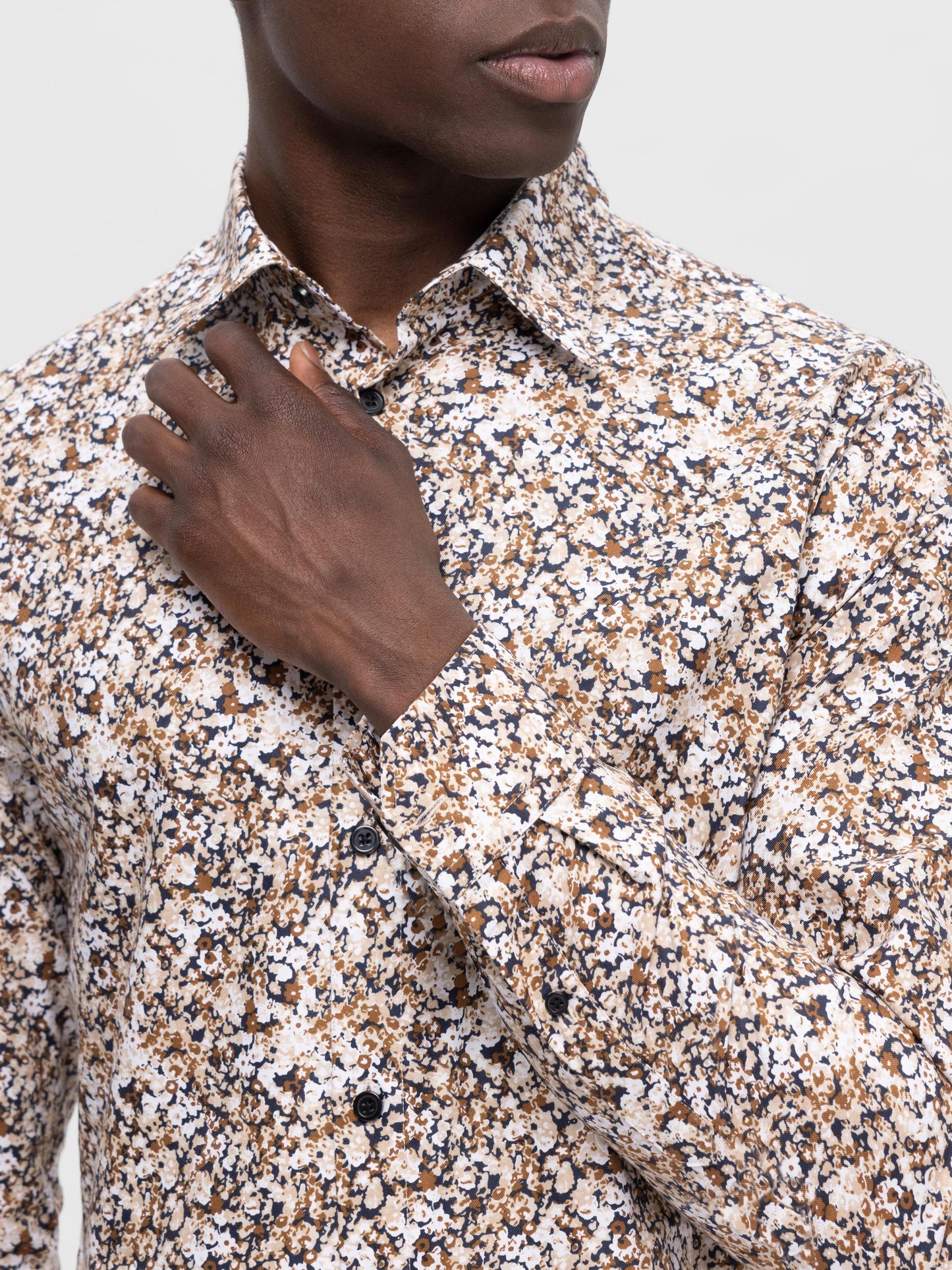 SLHSLIM-ETHAN-AOP SHIRT LS Kauluspaita