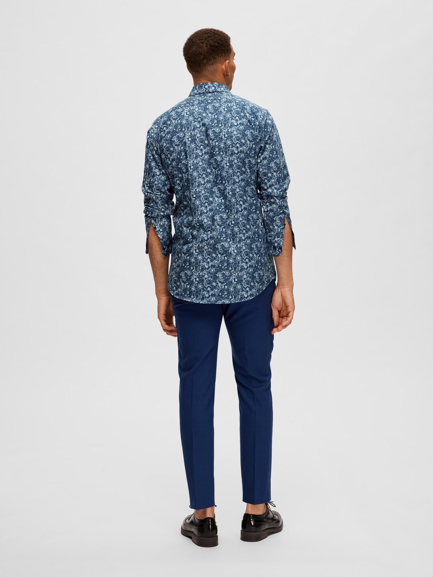 SLHSLIM-ETHAN-AOP SHIRT LS Kauluspaita