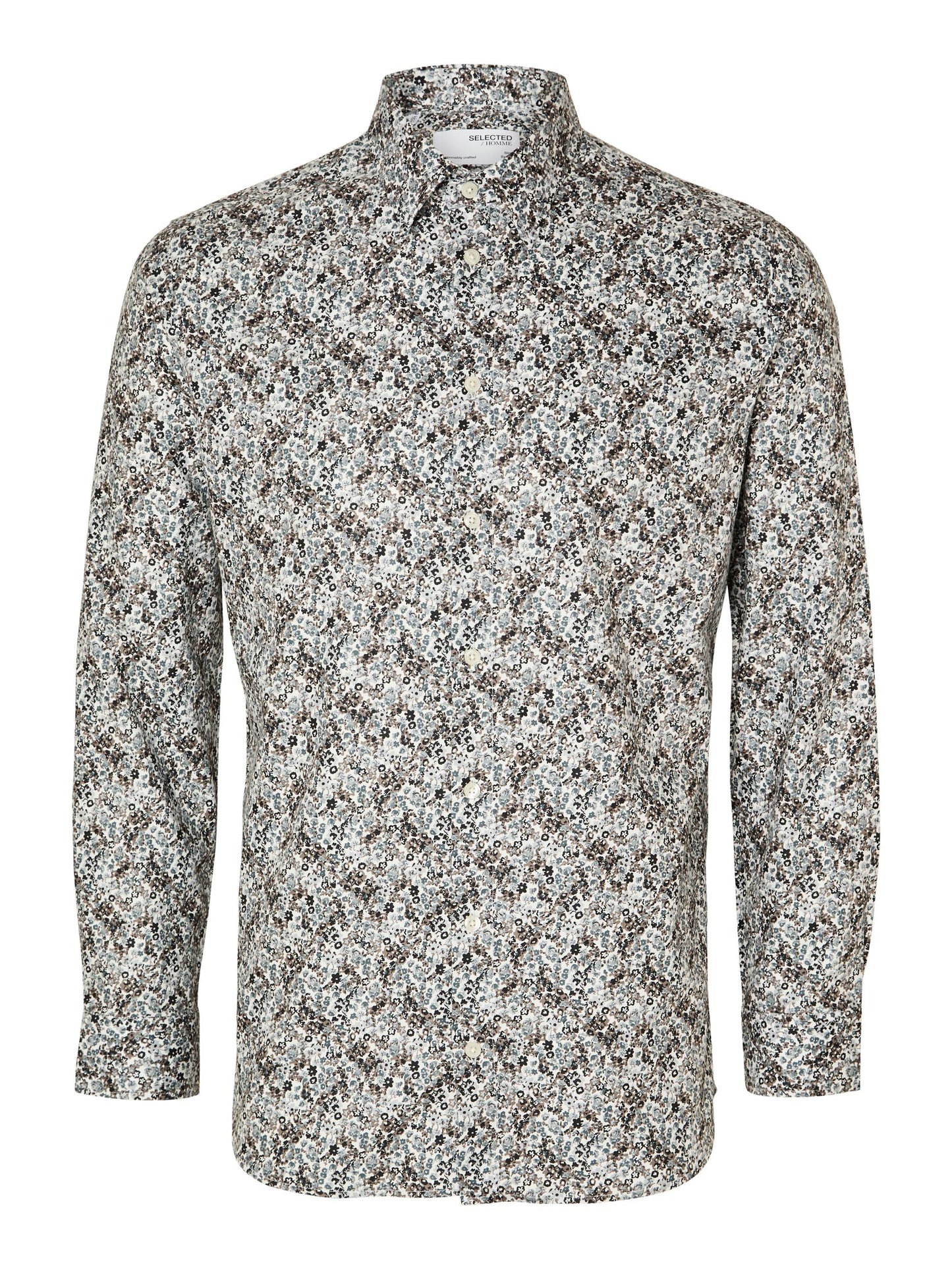 SLHSLIM-ETHAN-AOP SHIRT LS Kauluspaita
