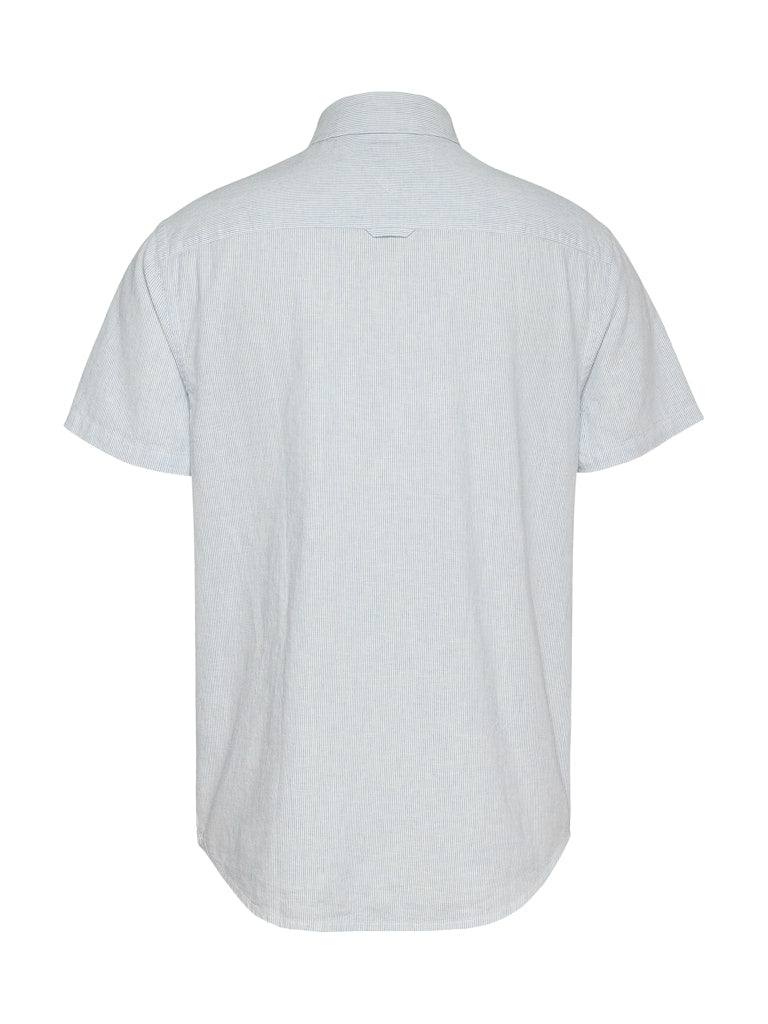 TJM REG LINEN BLEND STP SS SHIRT Paita