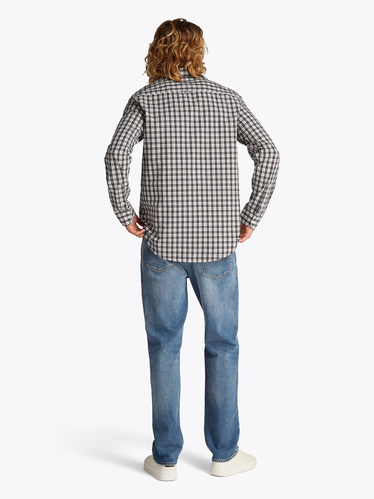 TJM REG POPLIN CHECK LS SHIRT Kauluspaita