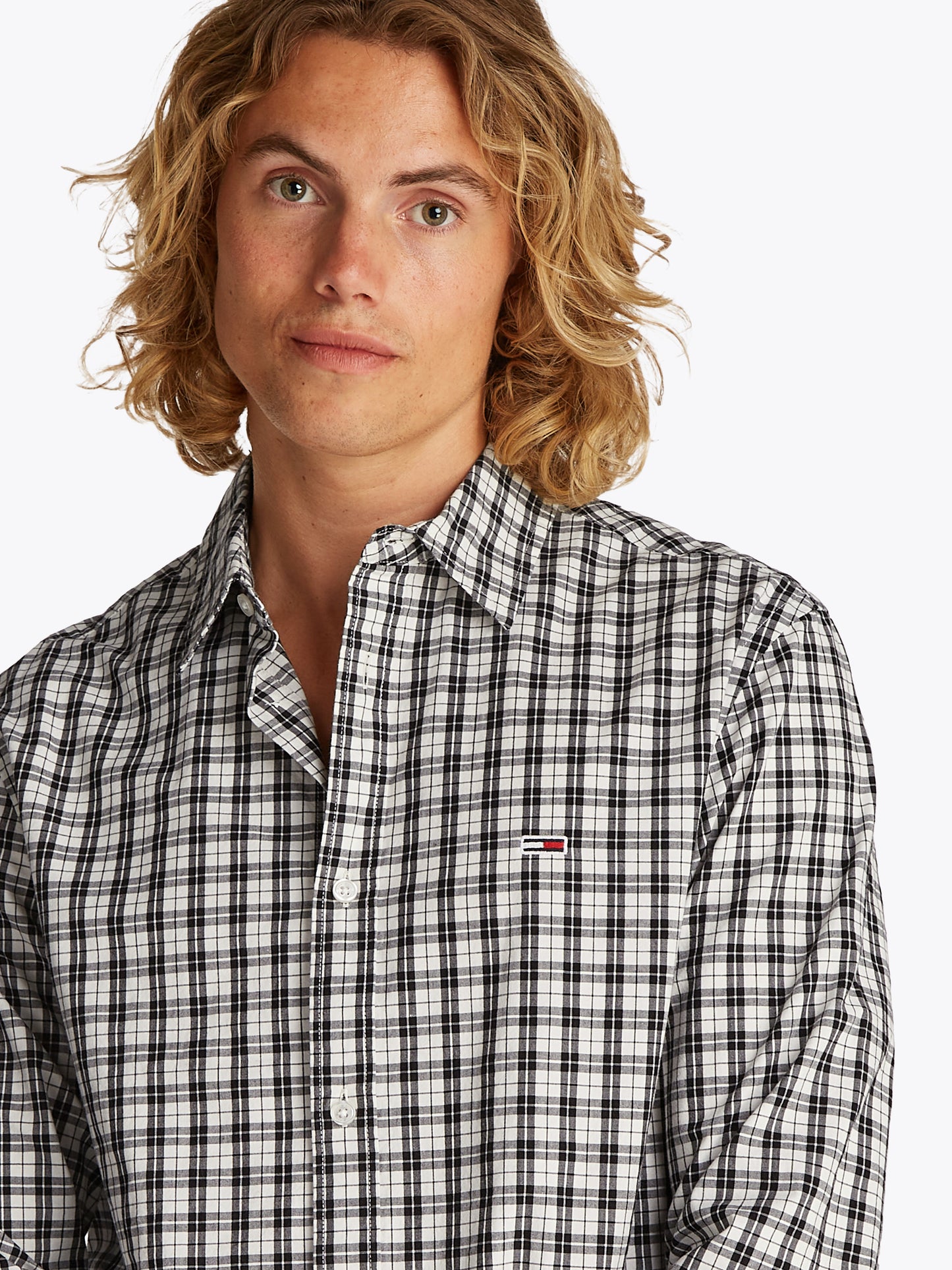TJM REG POPLIN CHECK LS SHIRT Kauluspaita