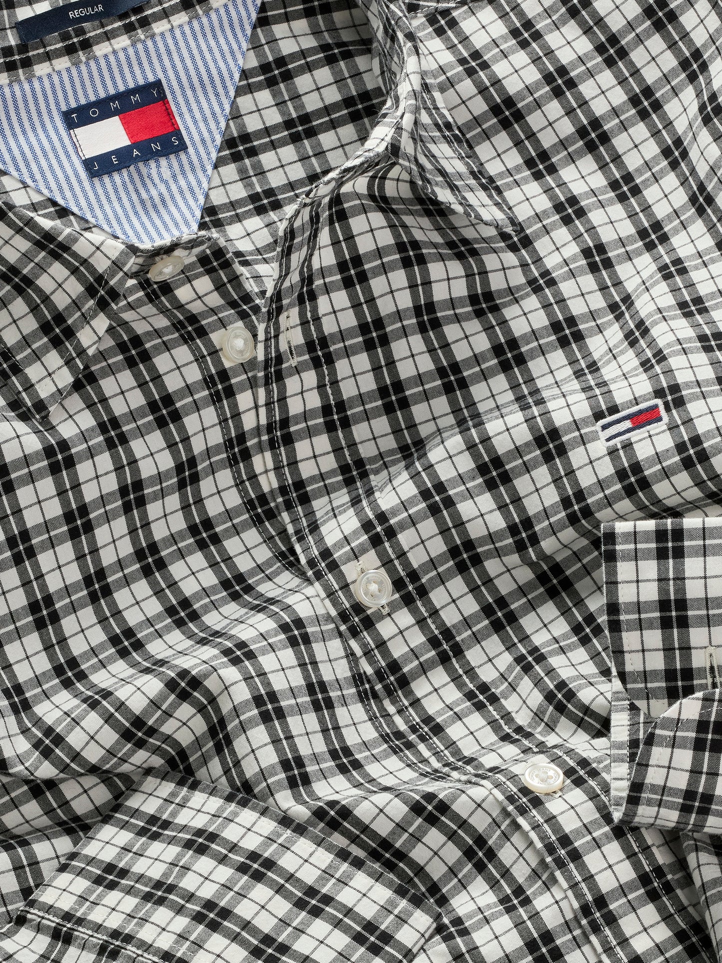 TJM REG POPLIN CHECK LS SHIRT Kauluspaita