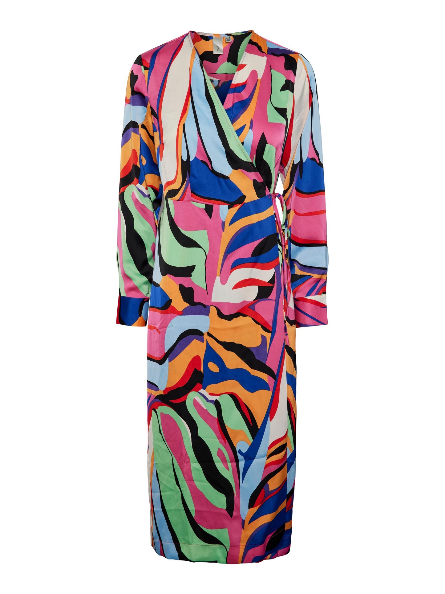 YASPELLA LS WRAP MIDI DRESS NOOS Mekko