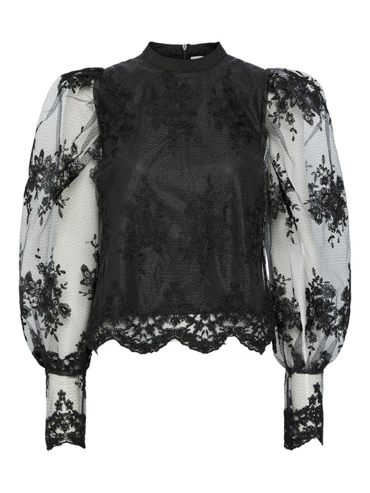 YASLISA LS LACE TOP W LINING-SHOW Pusero