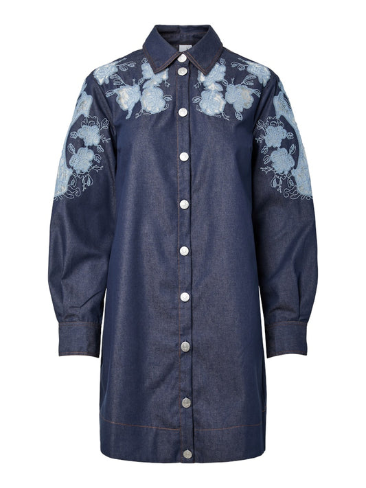 YASLINEA LS SOFT DEMIN DRESS Farkkumekko