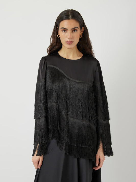 YASPELLA FRINGE LS TOP Pusero