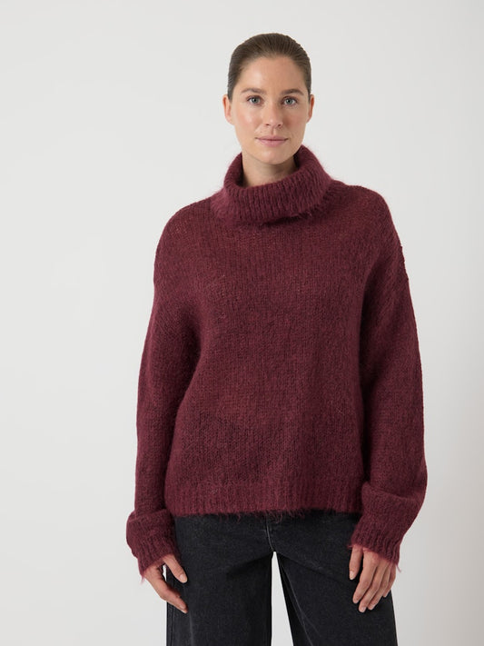YASLAMBI LS KNIT ROLLNECK PULLOVER S. Neule