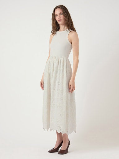YASMIRI SL LONG EMROIDERY DRESS S EX Mekko