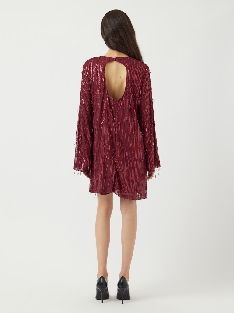 YASLANTRA LS SEQUIN FRINGE DRESS - SHOW Mekko