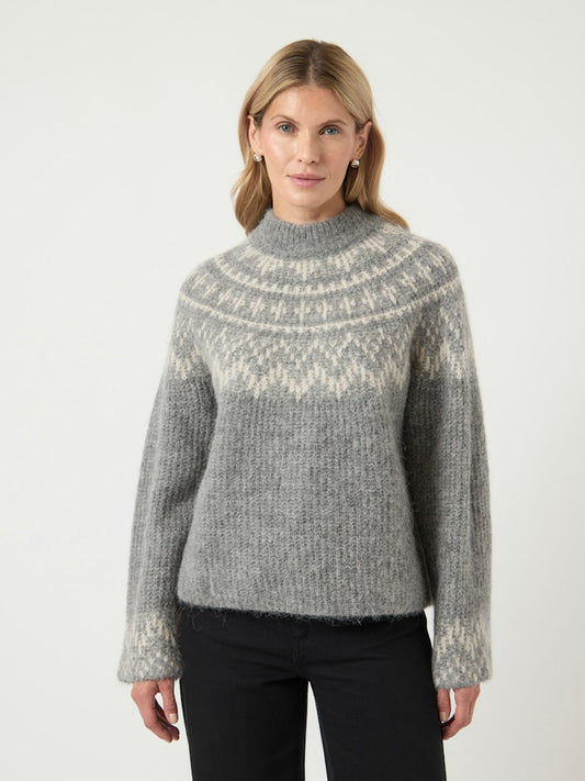 YASLIRI LS WOOL BLEND KNIT PULLOVER Villapaita