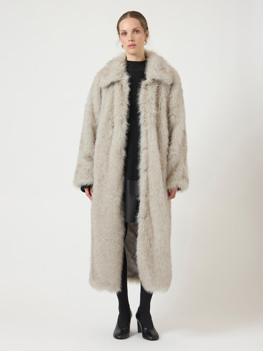 YASPAULA LS LONG FAUX FUR COAT - D2D Keinoturkistakki