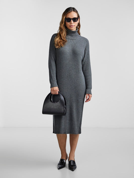 YASMAVI KNIT MIDI ROLLNECK DRESS NOOS Neulemekko