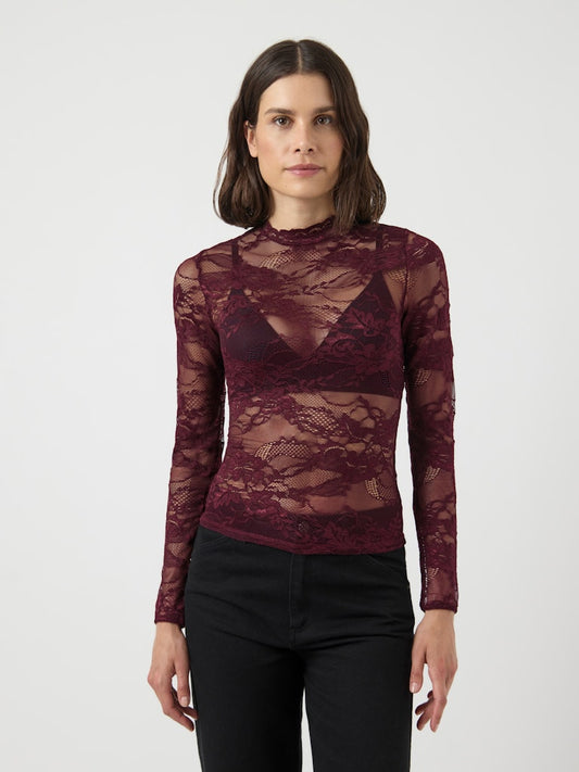 YASLACEY LS LACE TOP S. NOOS Paita