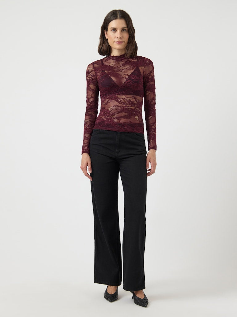 YASLACEY LS LACE TOP S. NOOS Paita