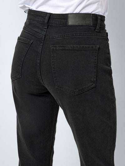 NMMONI HW STRAIGHT ANK BLACK JEANS Farkut