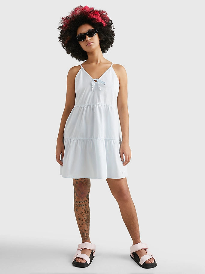 TJW POPLIN TIERED STRAPPY DRESS Mekko