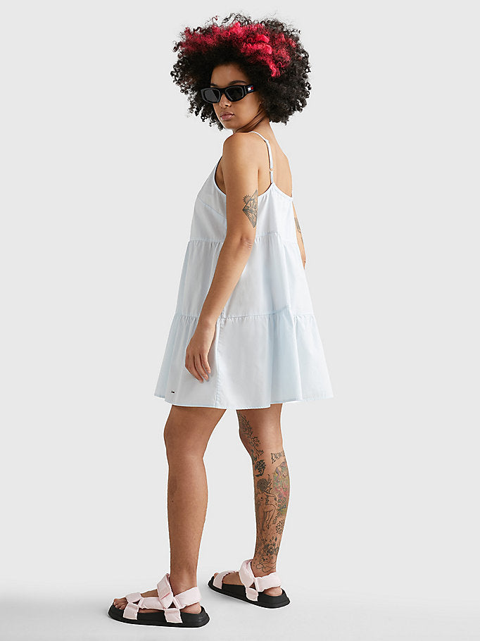 TJW POPLIN TIERED STRAPPY DRESS Mekko