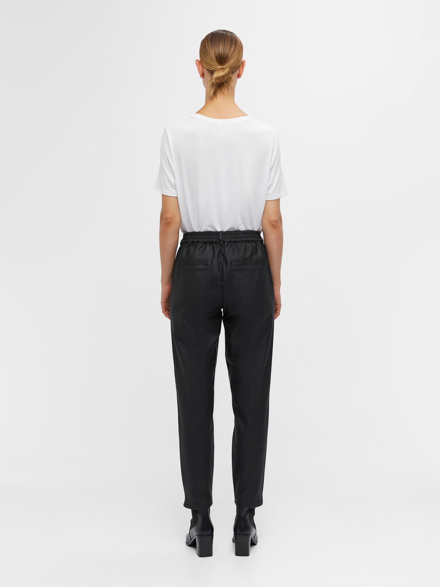 OBJBELLE LISA COATED PANT NOOS Housut