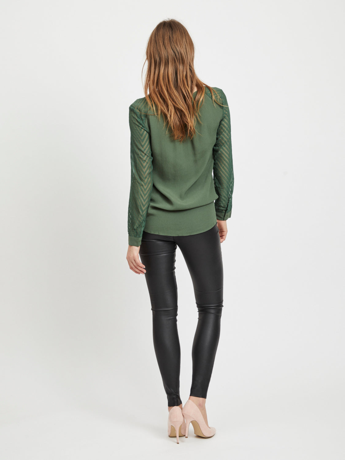 OBJBELLE MW COATED LEGGINGS NOOS Housut