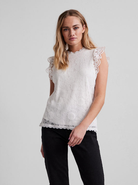 PCOLLINE SS LACE TOP NOOS BC Toppi