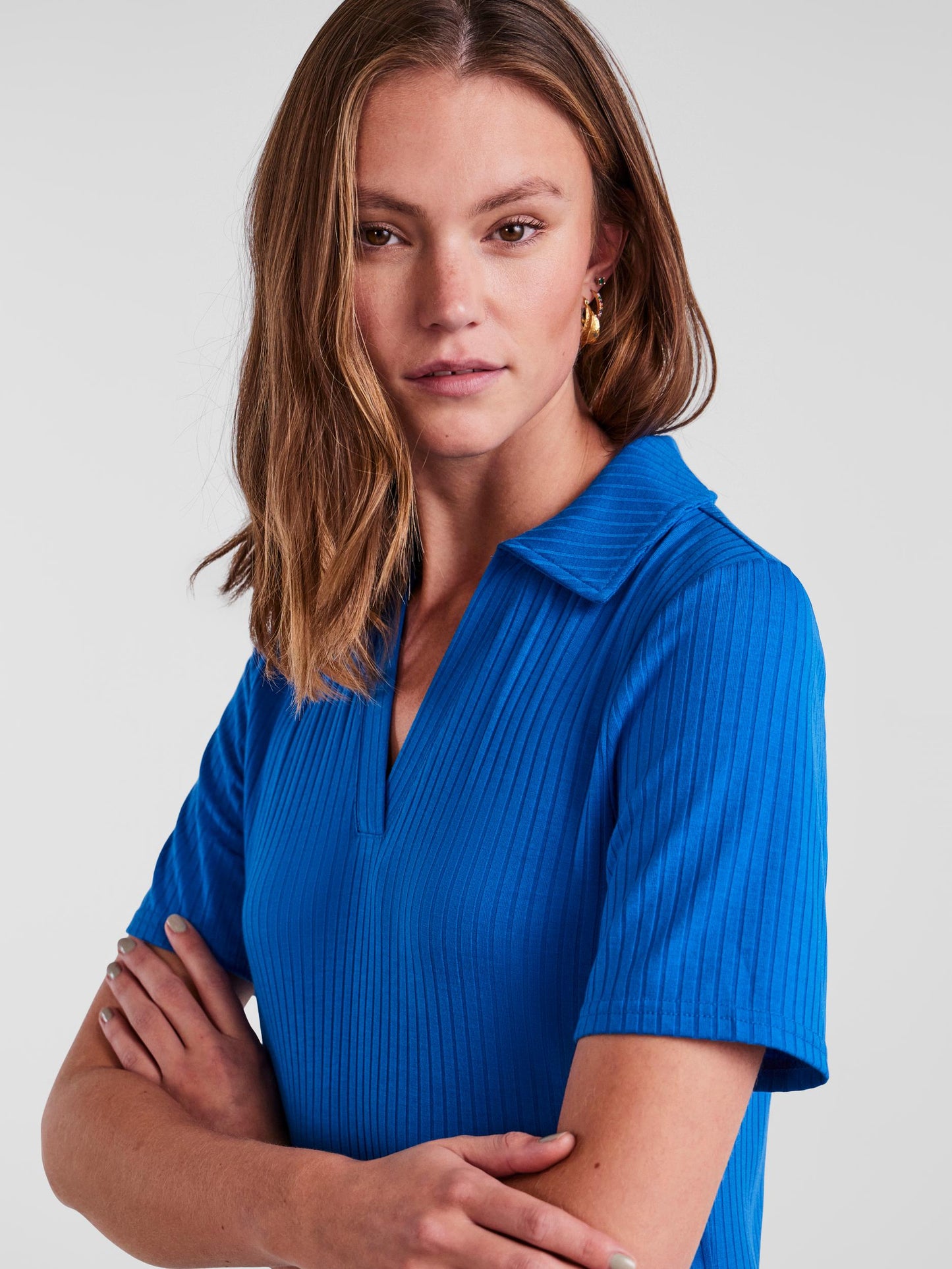 PCKYLIE SS POLO MIDI DRESS NOOS Trikoomekko