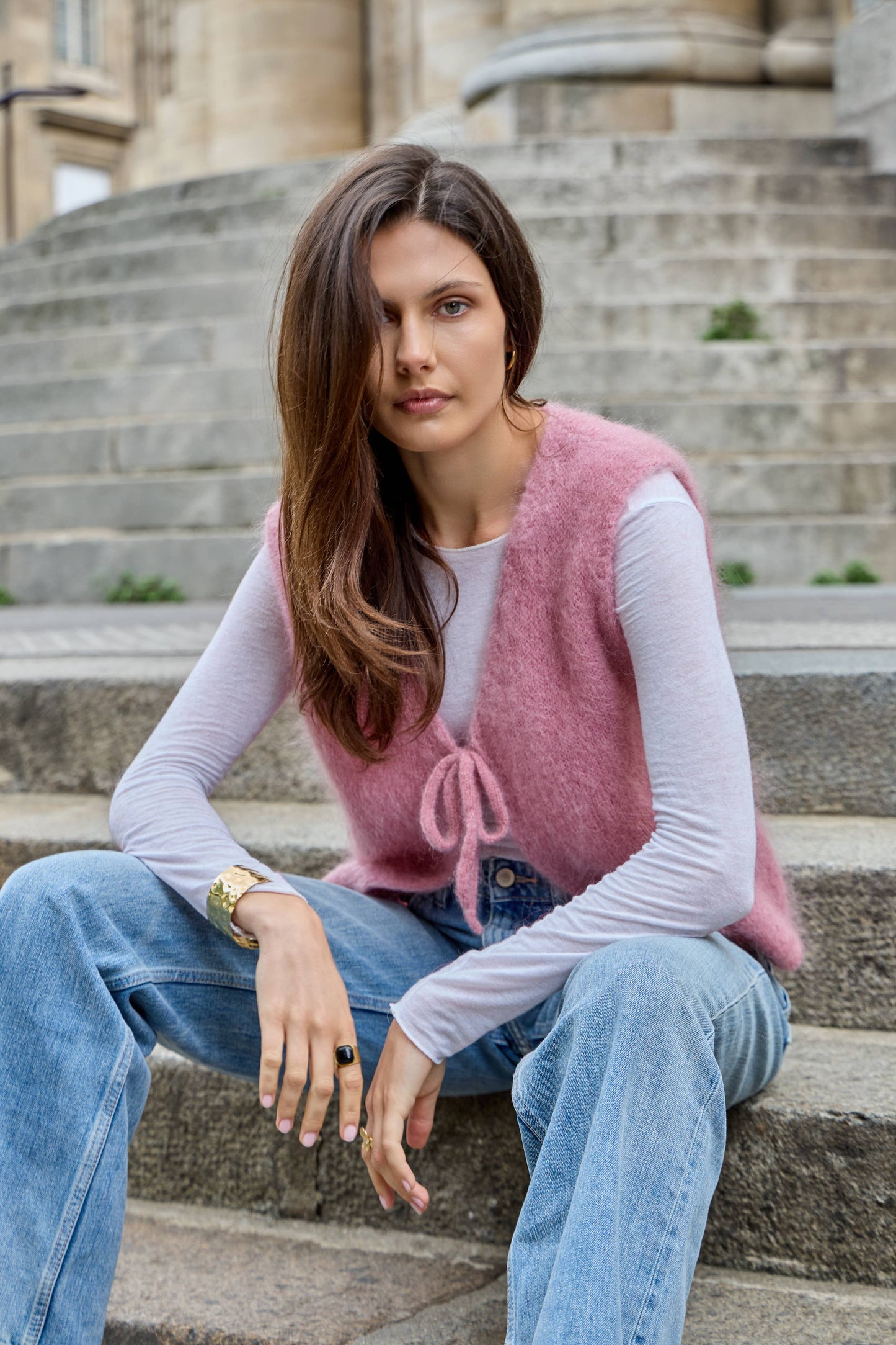 NAÏS PARIS Kid Mohair Liivi rusetilla