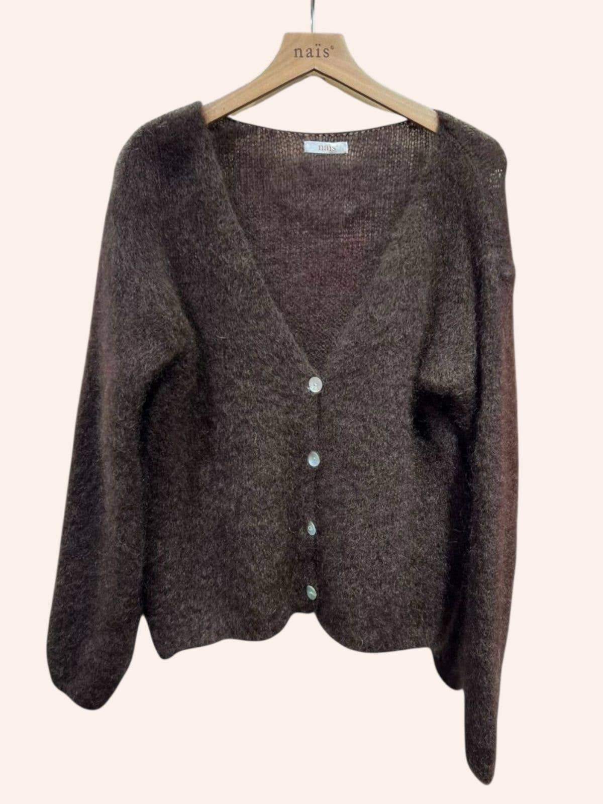 NAÏS PARIS Kid Mohair Neuletakki napeilla