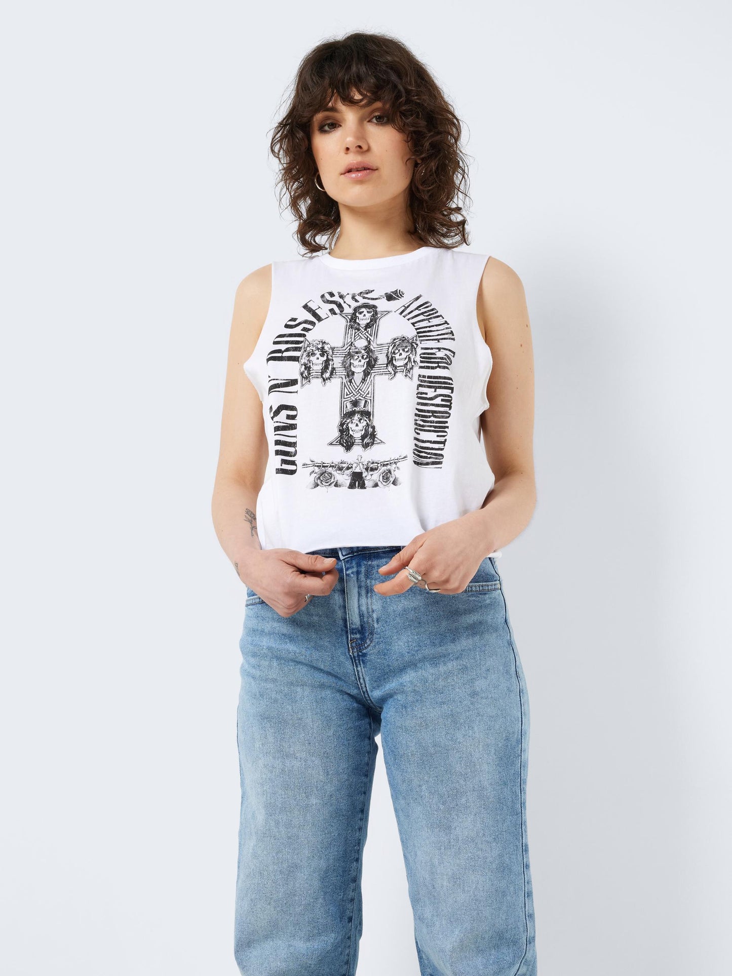 NMMAX S/L GUINS N ROSES O-NECK TOP Toppi