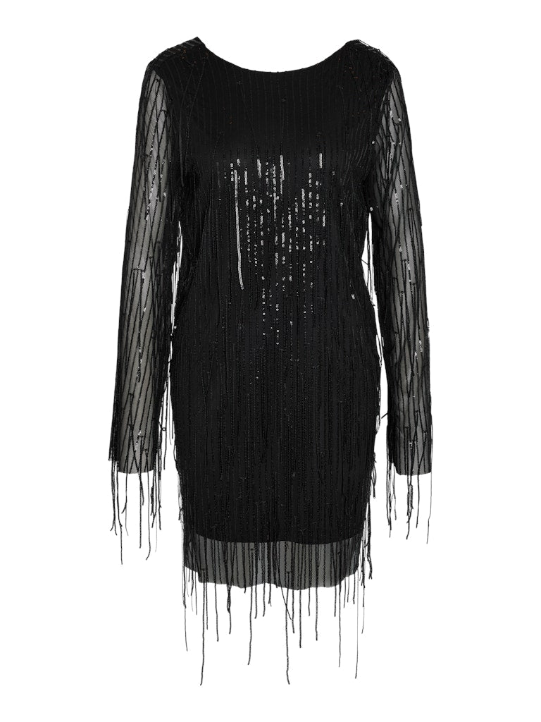 NMSTARLET L/S SEQUIN SHORT DRESS WVN Mekko