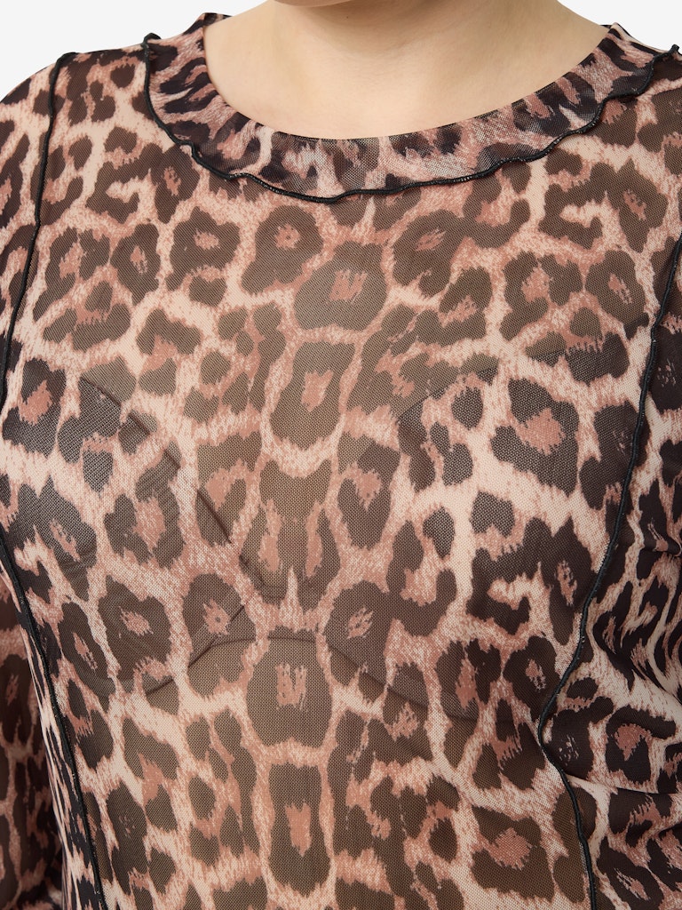 NMELIF L/S O-NECK TOP VIP CURVE Mesh-paita