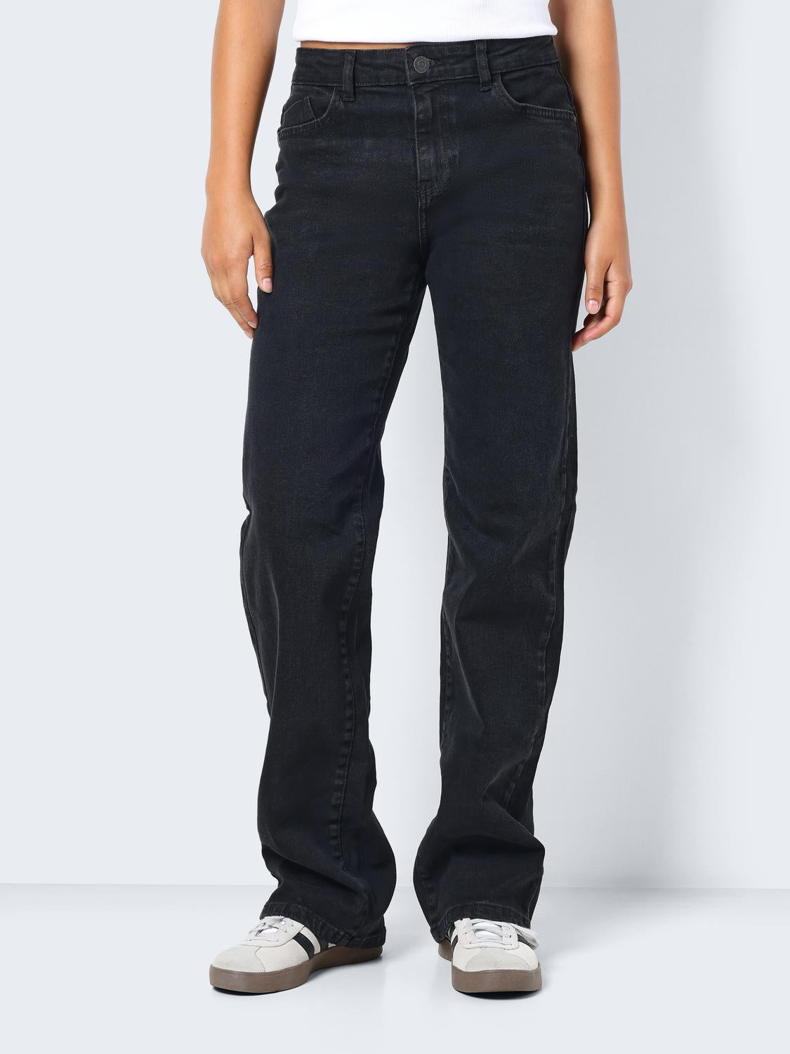 NMYOLANDA NW WIDE JEANS BLACK Farkut