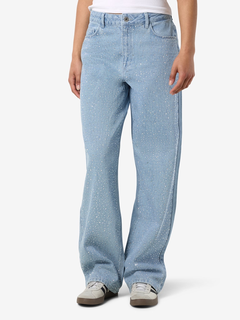 NMJANNEL 2/4 HW LOOSE JEANS F0088LB Farkut