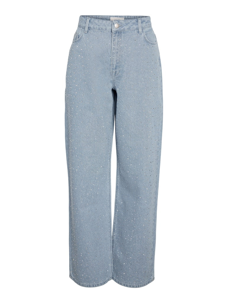 NMJANNEL 2/4 HW LOOSE JEANS F0088LB Farkut