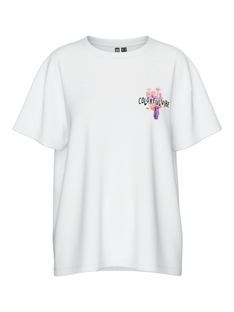 PCFLOWER SS OVERSIZED TEE T-paita