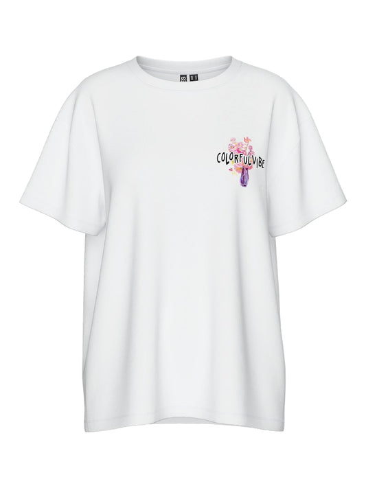 PCFLOWER SS OVERSIZED TEE T-paita
