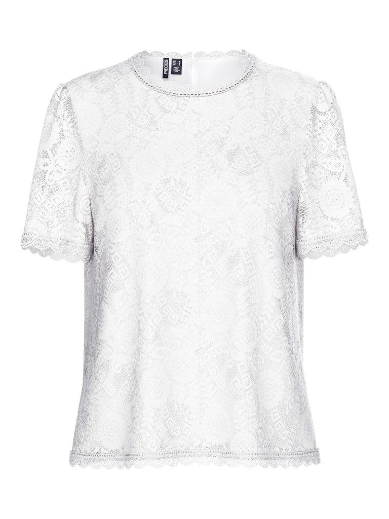 PCOLLINE SS LACE TOP NOOS Pusero